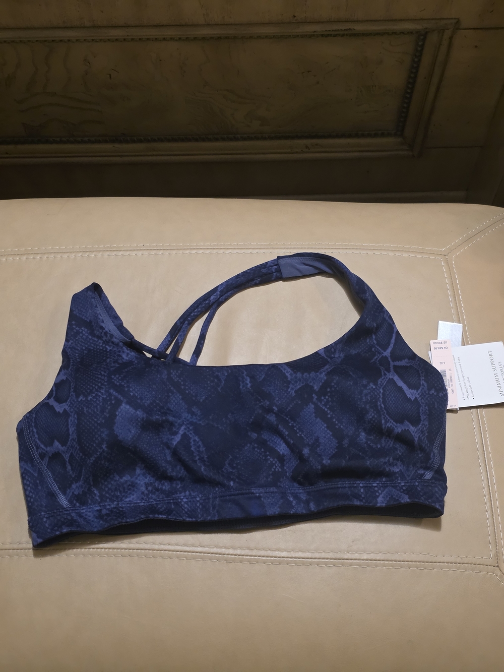 Victoria's Secret Navy Snake-Print Sports Bra